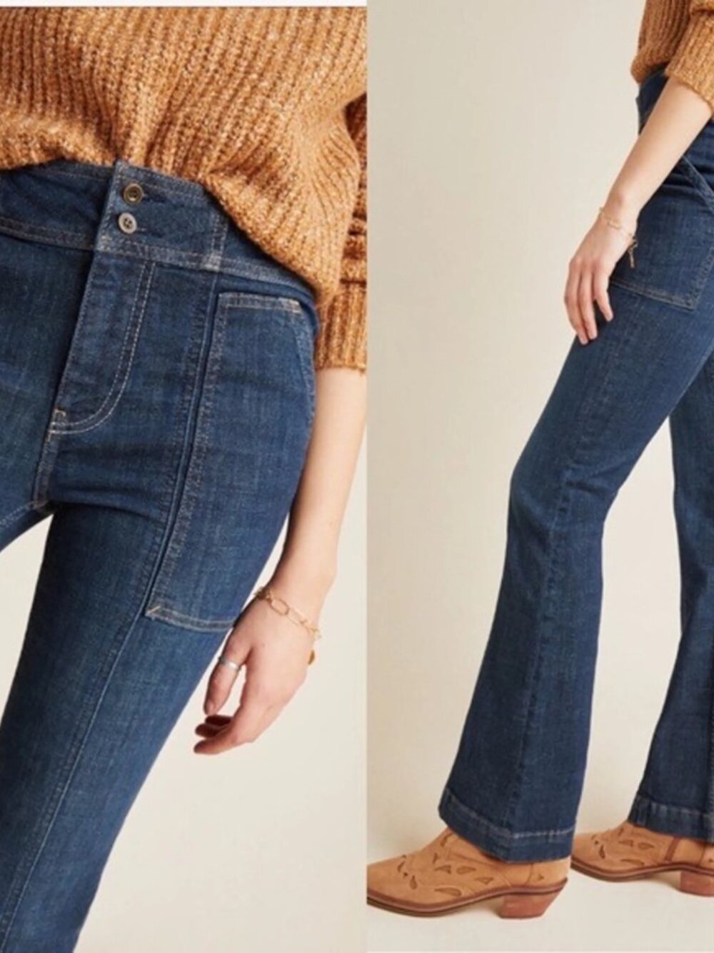 NWT Anthropologie Pilcro High-Rise Utility Bootcut Jeans | Size 29 - Picture 2 of 8